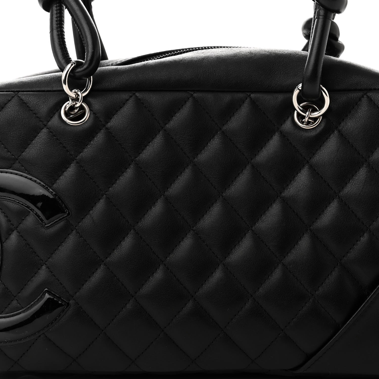 Chanel Calfskin Quilted Large Cambon Bowler Black 8 of 10