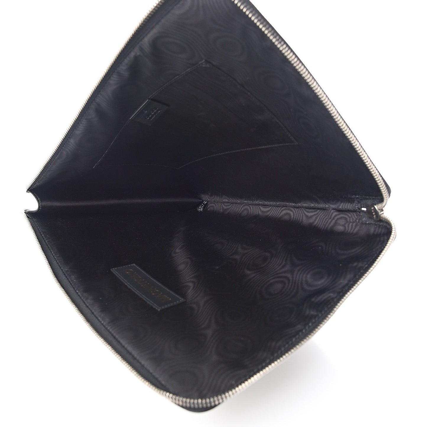 X SEGA Calfskin GUCCY Stars Zip Clutch Bag Black Gold