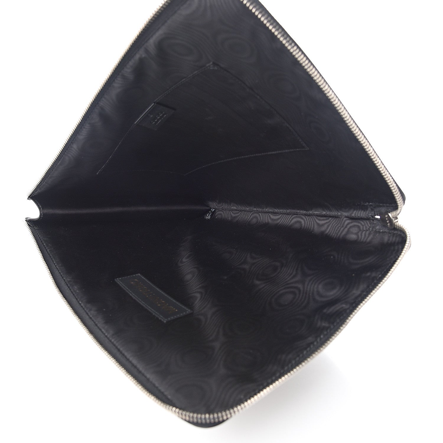 Gucci X SEGA Calfskin GUCCY Stars Zip Clutch Bag Black Gold 4 of 7