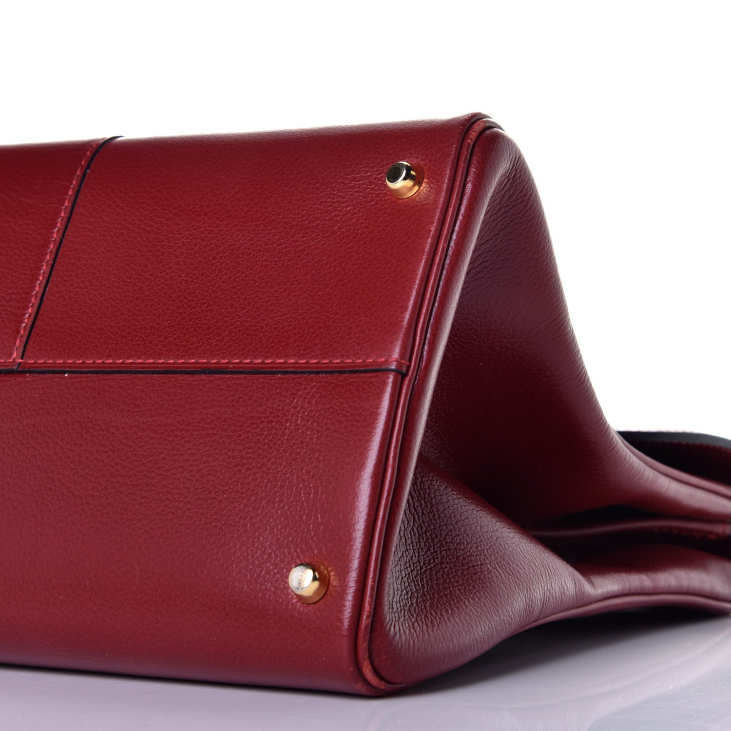 Delvaux Grained Calfskin MM Brillant Satchel Red 8 of 8