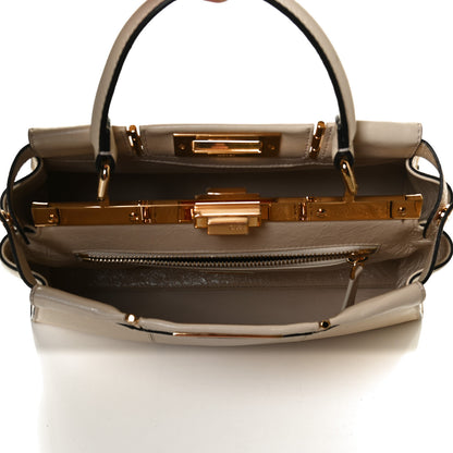 Fendi Agnello Old Shine Medium Peekaboo Iconic Satchel Camelia 9 of 31
