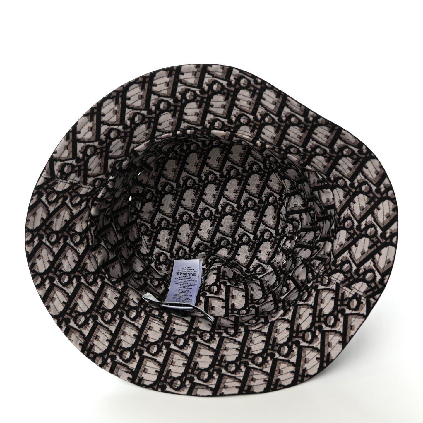 Polyester Cotton Oblique Teddy-D Brim Bucket Hat 57 Black