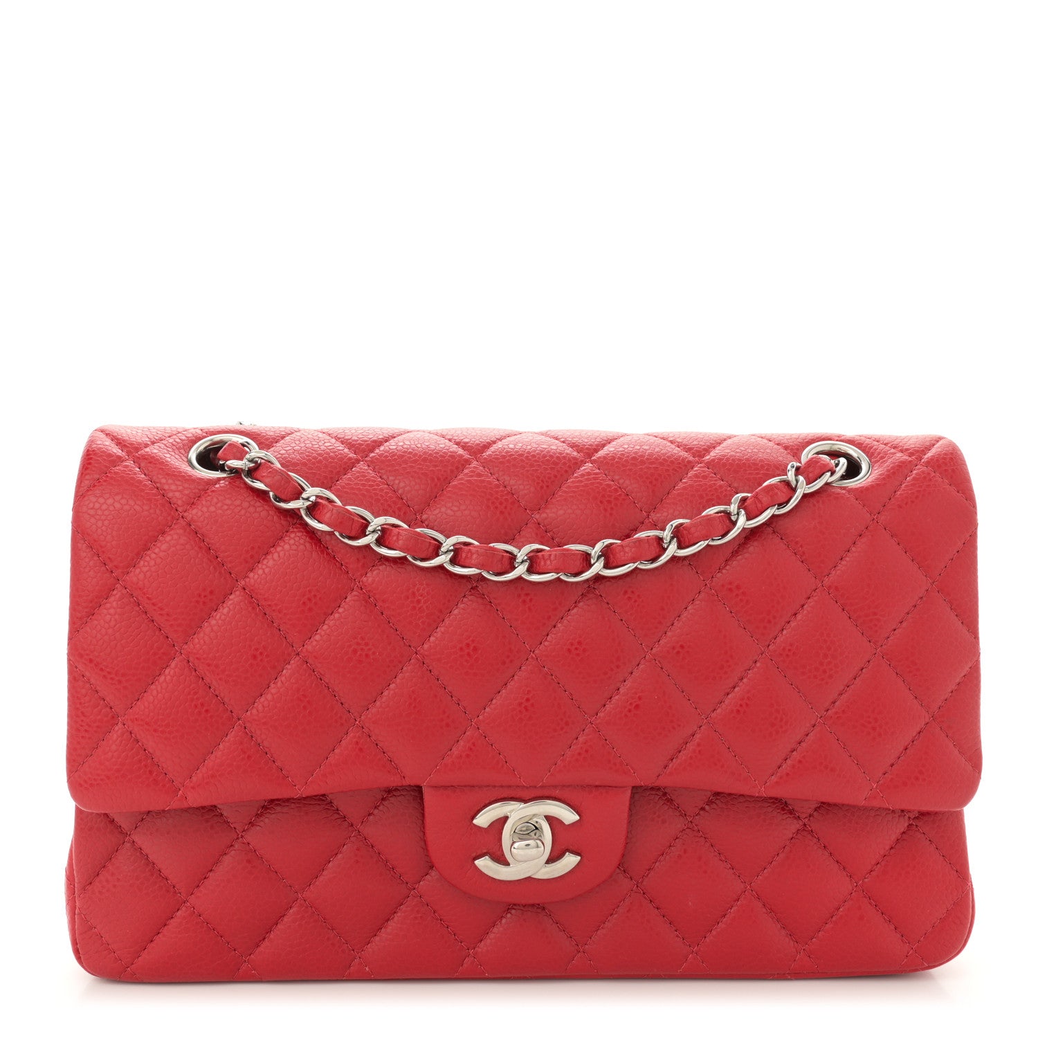 Chanel Caviar Quilted Medium Double Flap Red 1 of 10