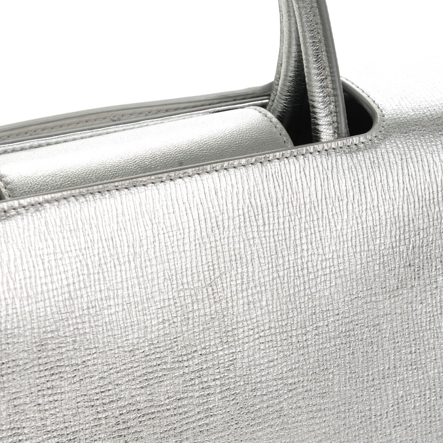 Christian Dior Grained Leather Medium Diorever Flap Silver 9 of 9