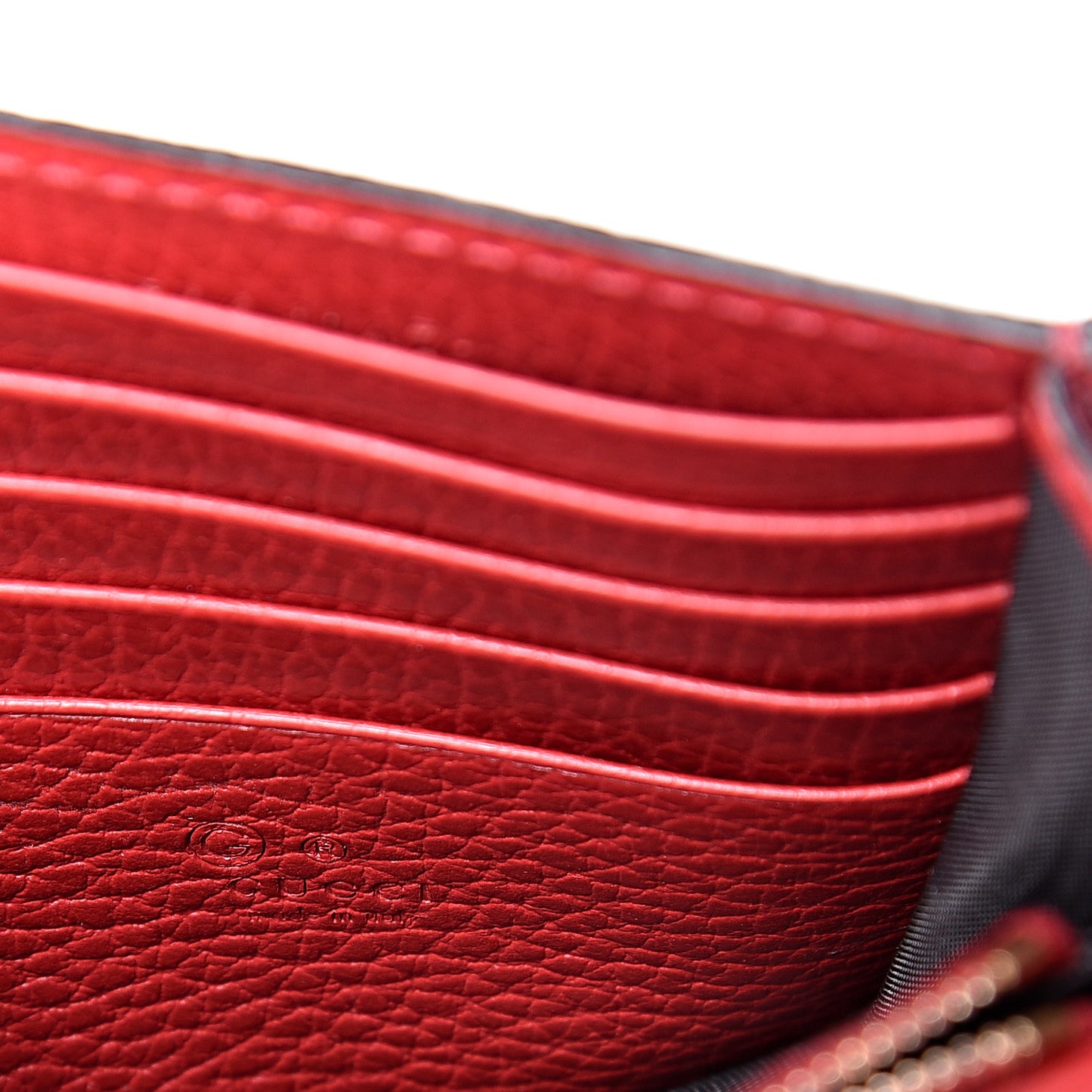 Dollar Calfskin Medium Betty Chain Wallet Tabasco Red