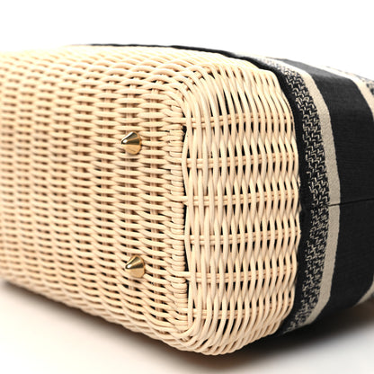 Christian Dior Wicker Oblique Medium Lady Dior Bag Blue 9 of 9