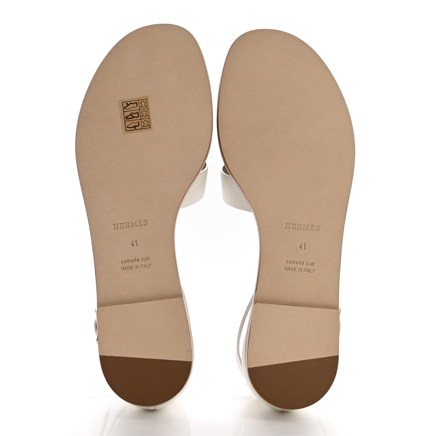 Calfskin Santorini Sandals 41 White