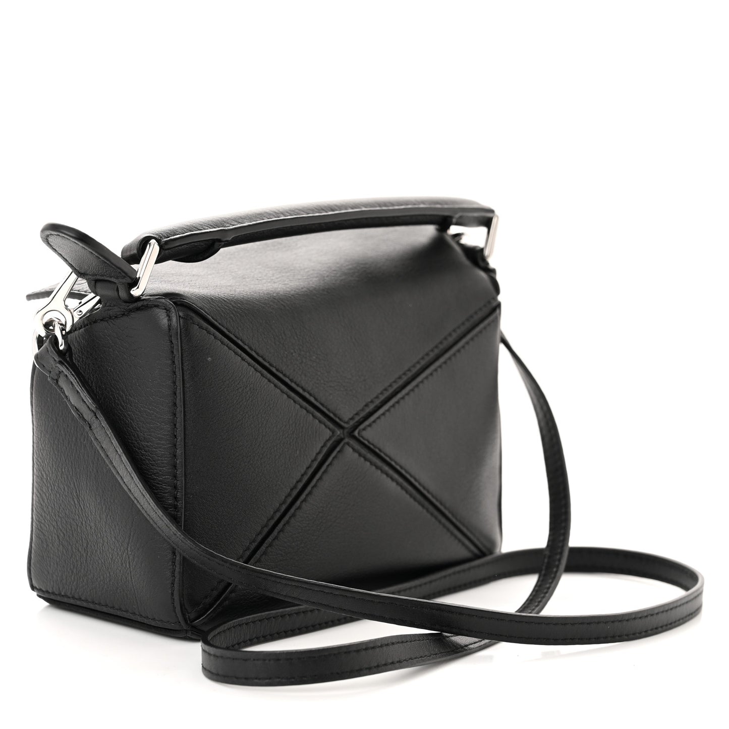 Calfskin Mini Puzzle Bag Black