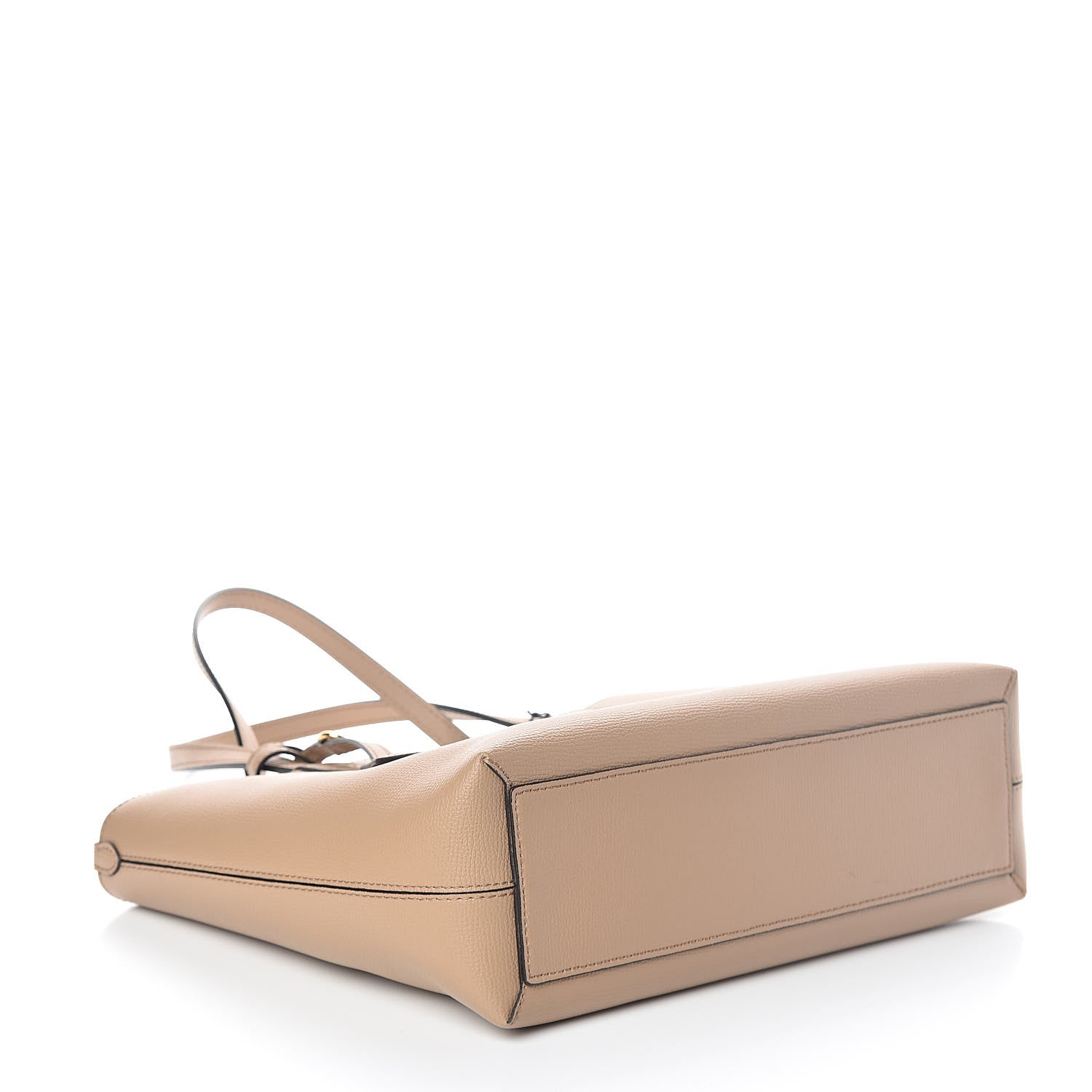 Burberry Grainy Calfskin Haymarket Check Medium Reversible Tote Camel 8 of 16