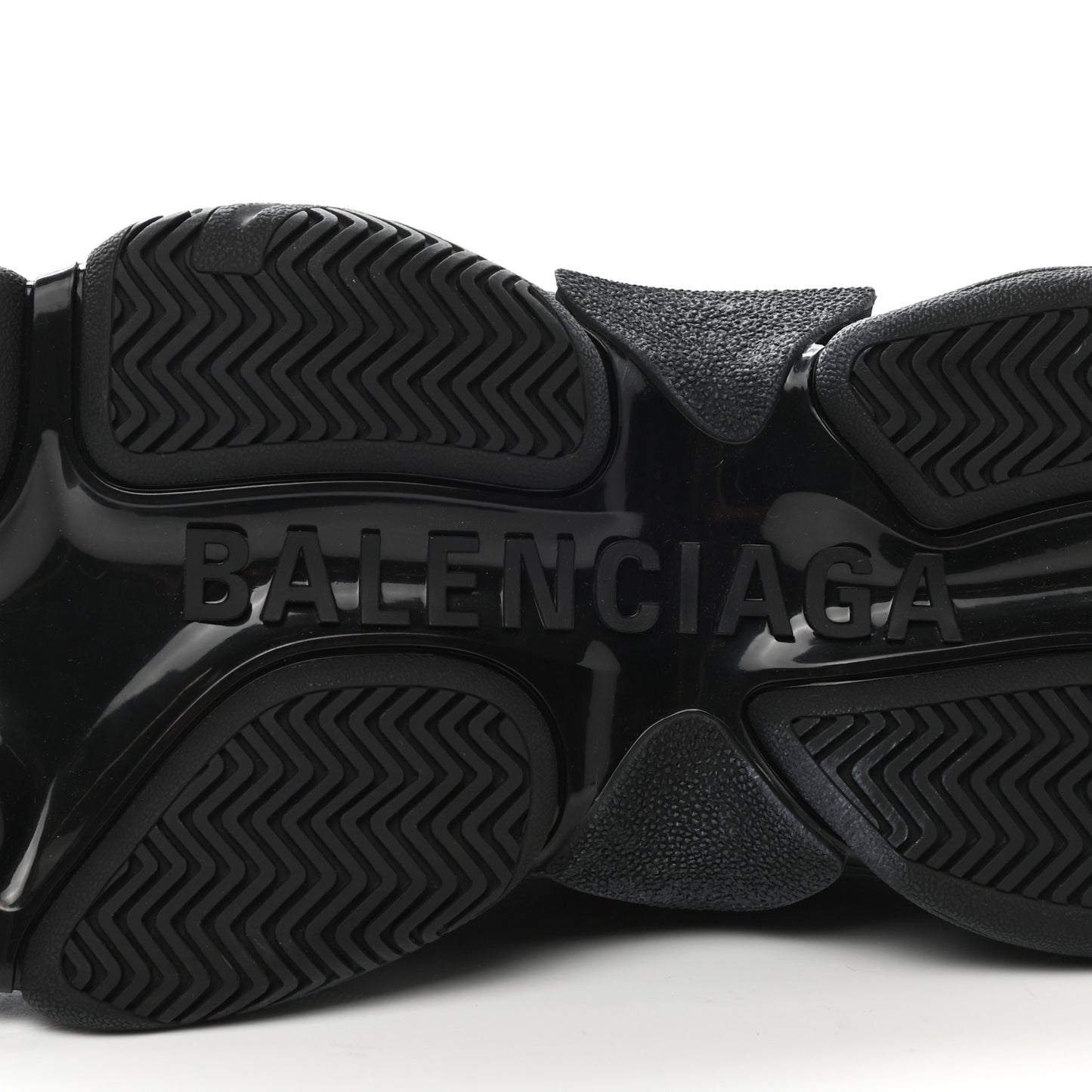 Fabric Mesh Mens Triple S Sneakers 38 Black