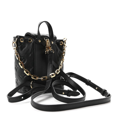 Louis Vuitton Lambskin Embossed Monogram Coussin Mini Backpack Black 3 of 9