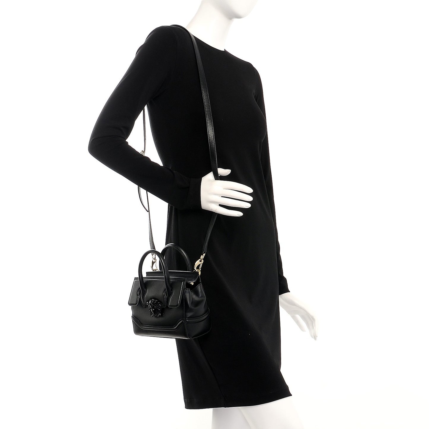 Calfskin Small Palazzo Empire Bag Black