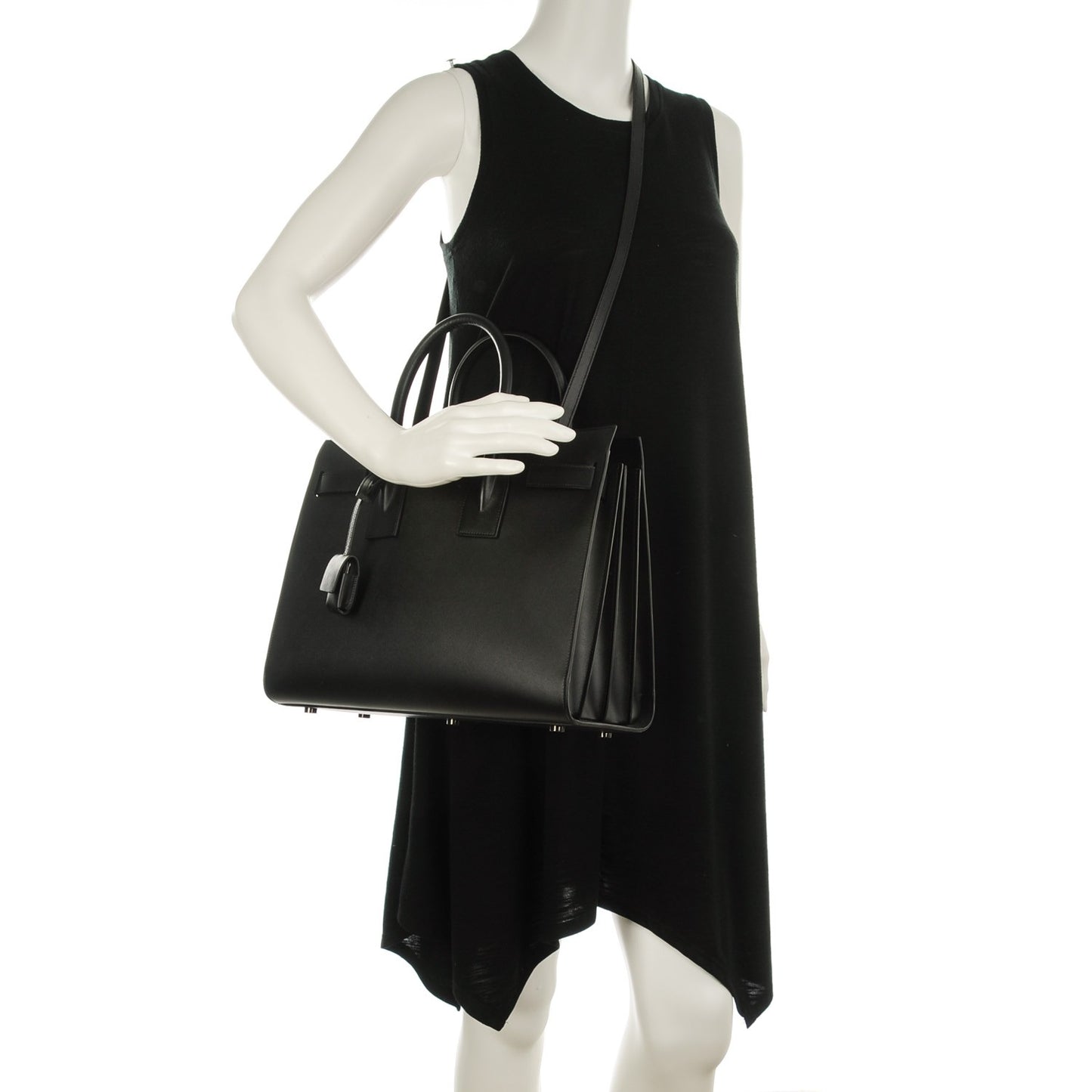 Smooth Calfskin Small Sac De Jour Black