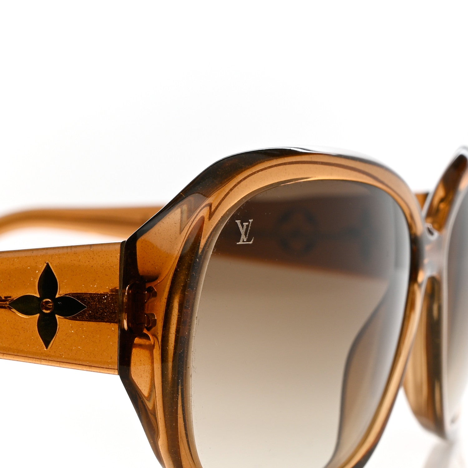 Louis Vuitton Acetate Obsession GM Sunglasses Z0460W Brown Glitter