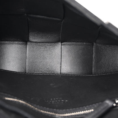 Bottega Veneta Lambskin Maxi Intrecciato Cassette Crossbody Bag Black 5 of 10