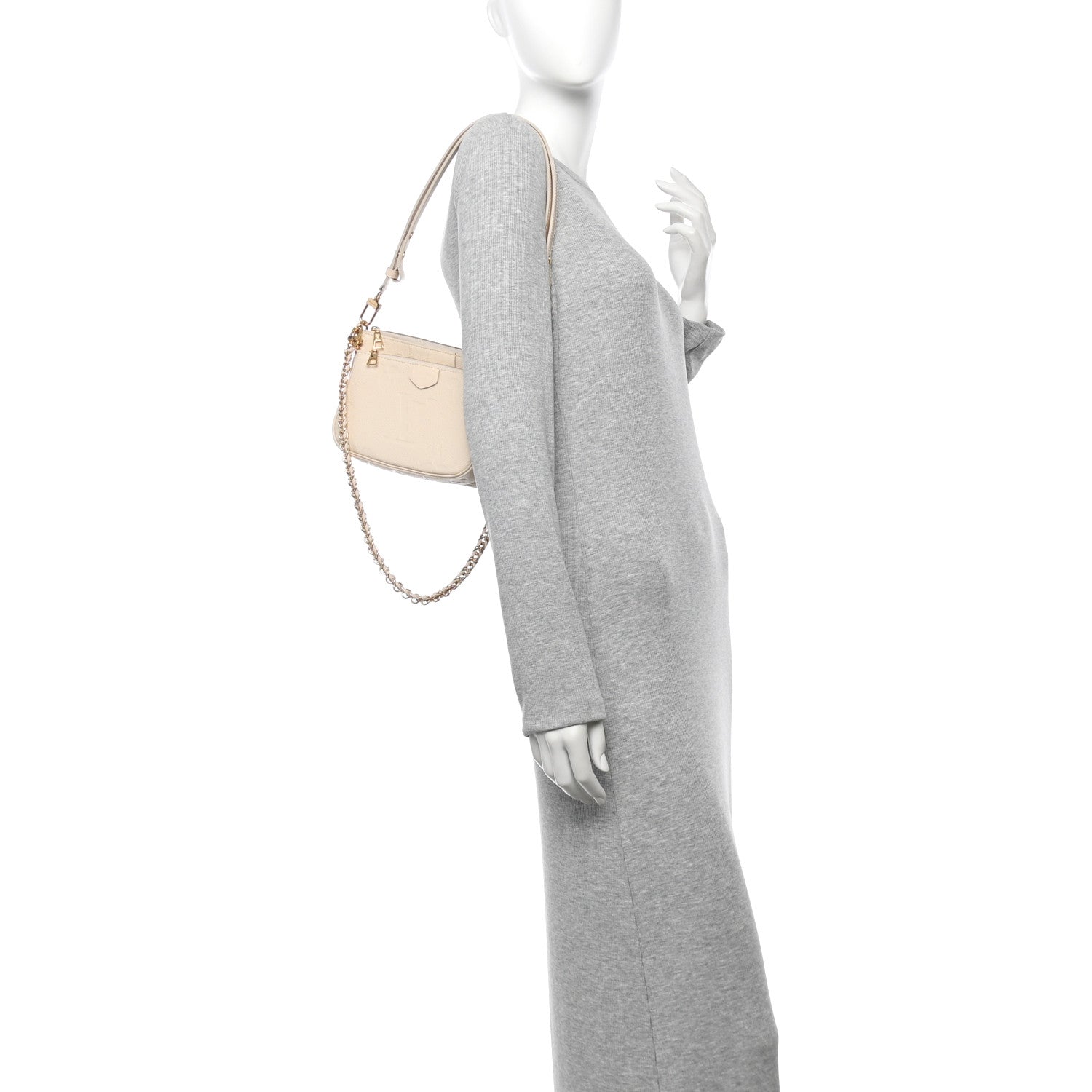 Louis Vuitton Empreinte Monogram Giant Multi Pochette Accessories Cream 2 of 12