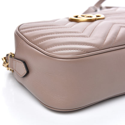 Gucci Calfskin Matelasse Small GG Marmont Chain Shoulder Bag Porcelain Rose 8 of 10