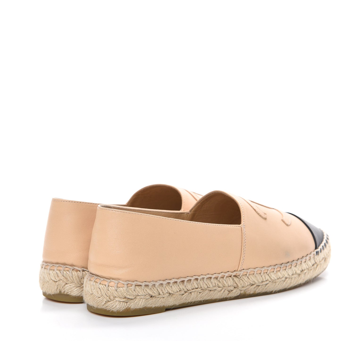 Lambskin CC Espadrilles 38 Beige Black