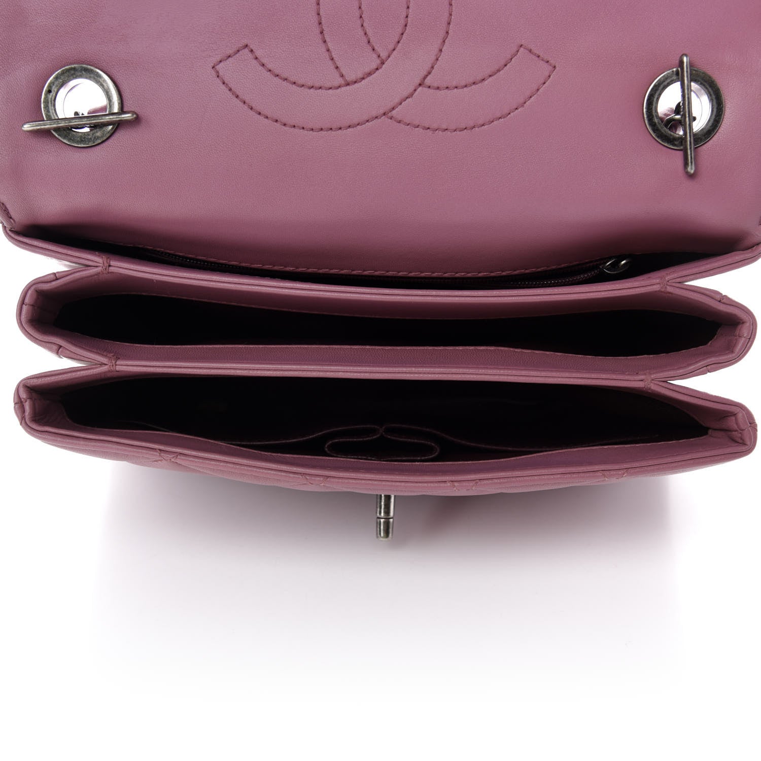 Chanel Lambskin Quilted Small Trendy CC Dual Handle Flap Bag Purple 6 of 13