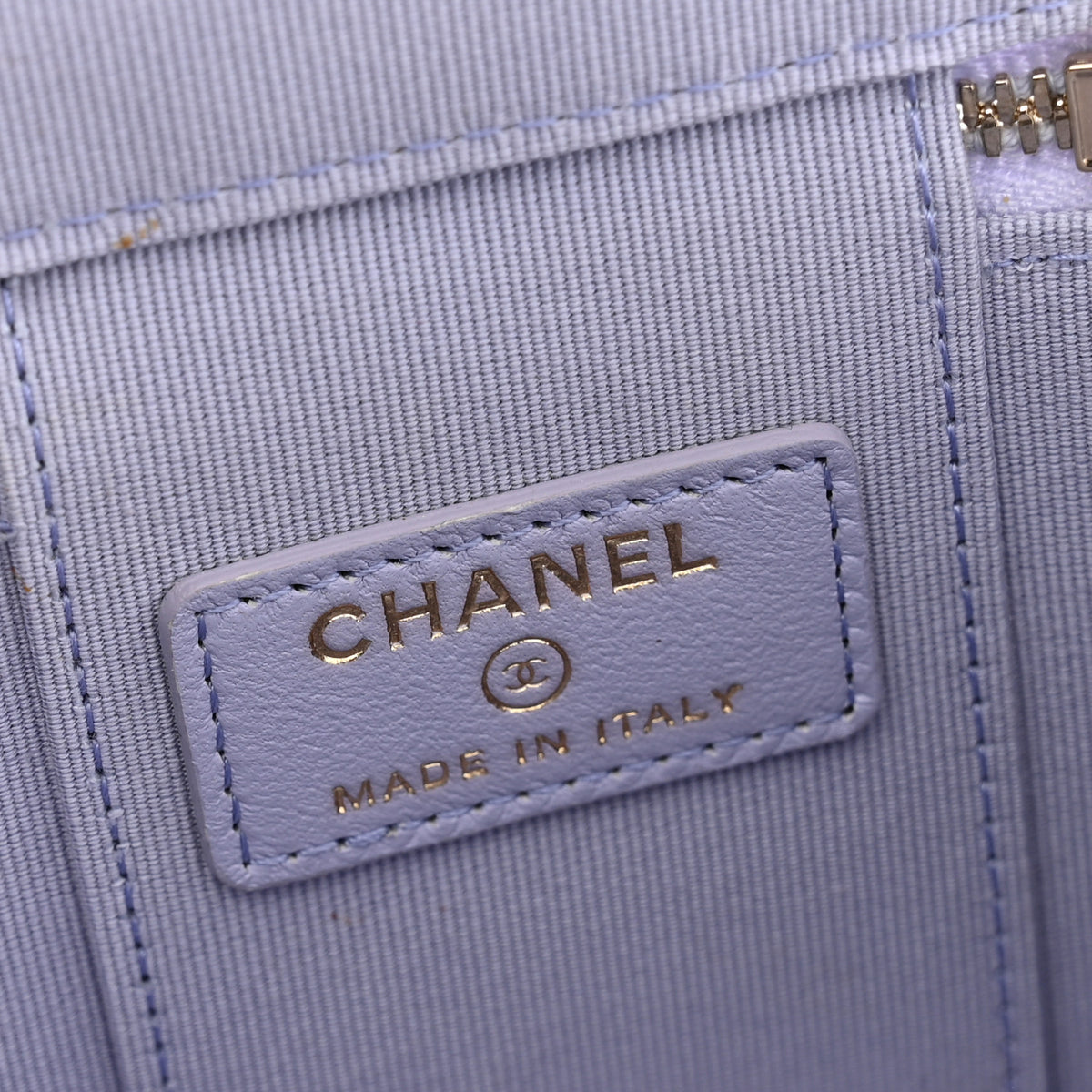 Chanel Lambskin Quilted Top Handle Mini Vanity Case With Chain Light Purple 6 of 10