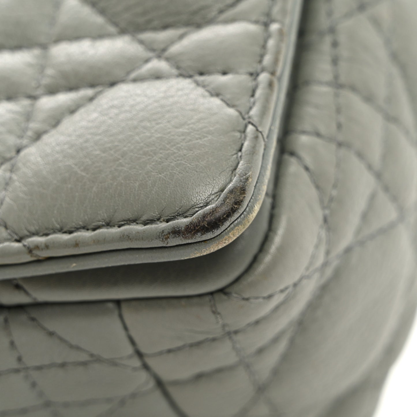 Calfskin Cannage Small Caro Bag Grey