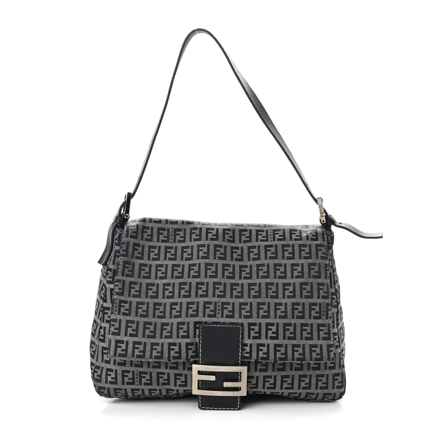 Fendi Zucchino Mama Baguette Navy 1 of 12