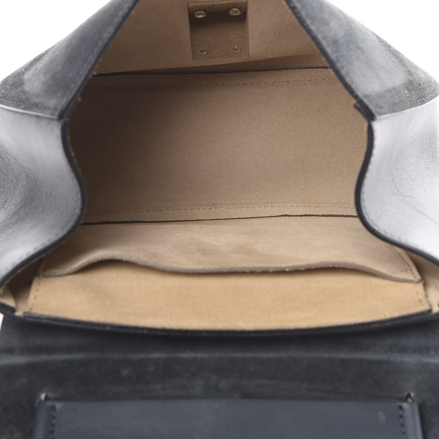 Chloe Suede Smooth Calfskin Drew Shoulder Bag Silver Blue 5 of 16