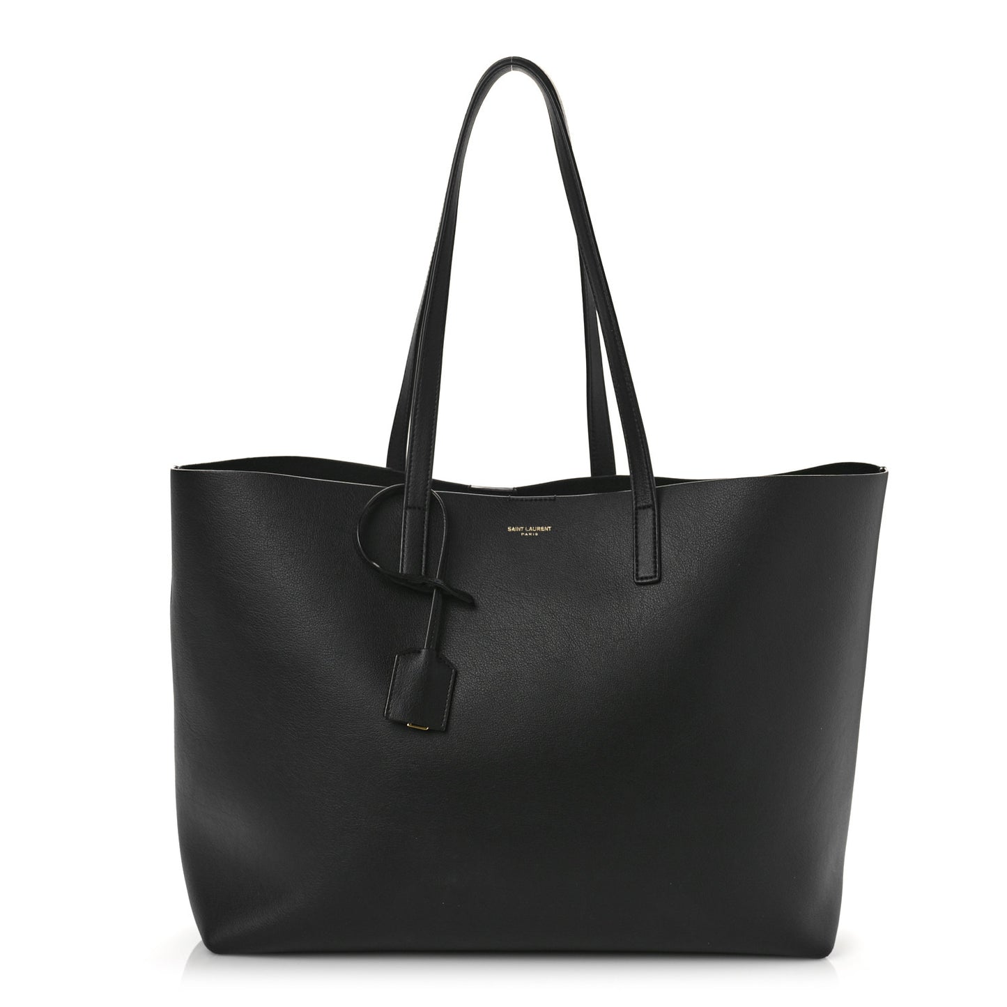 Calfskin Large Shopping Tote Black