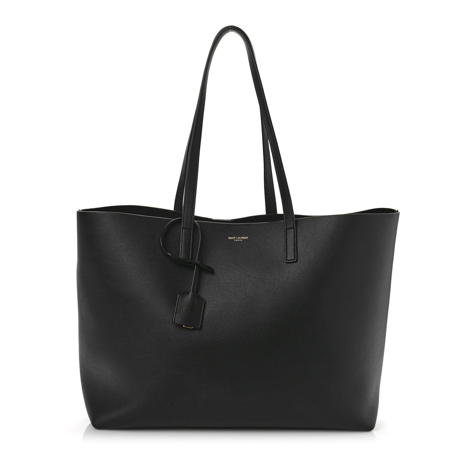 Saint Laurent Calfskin Large Shopping Tote Black 3 of 9