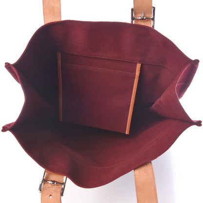 Hermes Canvas Calfskin Etriviere Coup De Fouet Shopping Tote 5 of 8