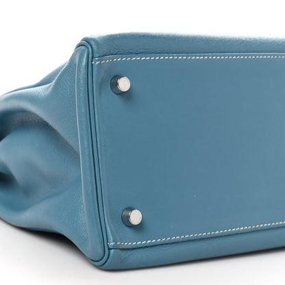 Hermes Swift Kelly Retourne 35 Blue Jean 9 of 12