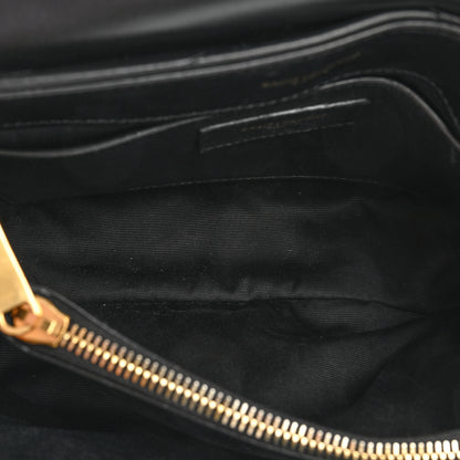 Saint Laurent Calfskin Y Quilted Monogram Small Loulou Chain Satchel Black 6 of 13