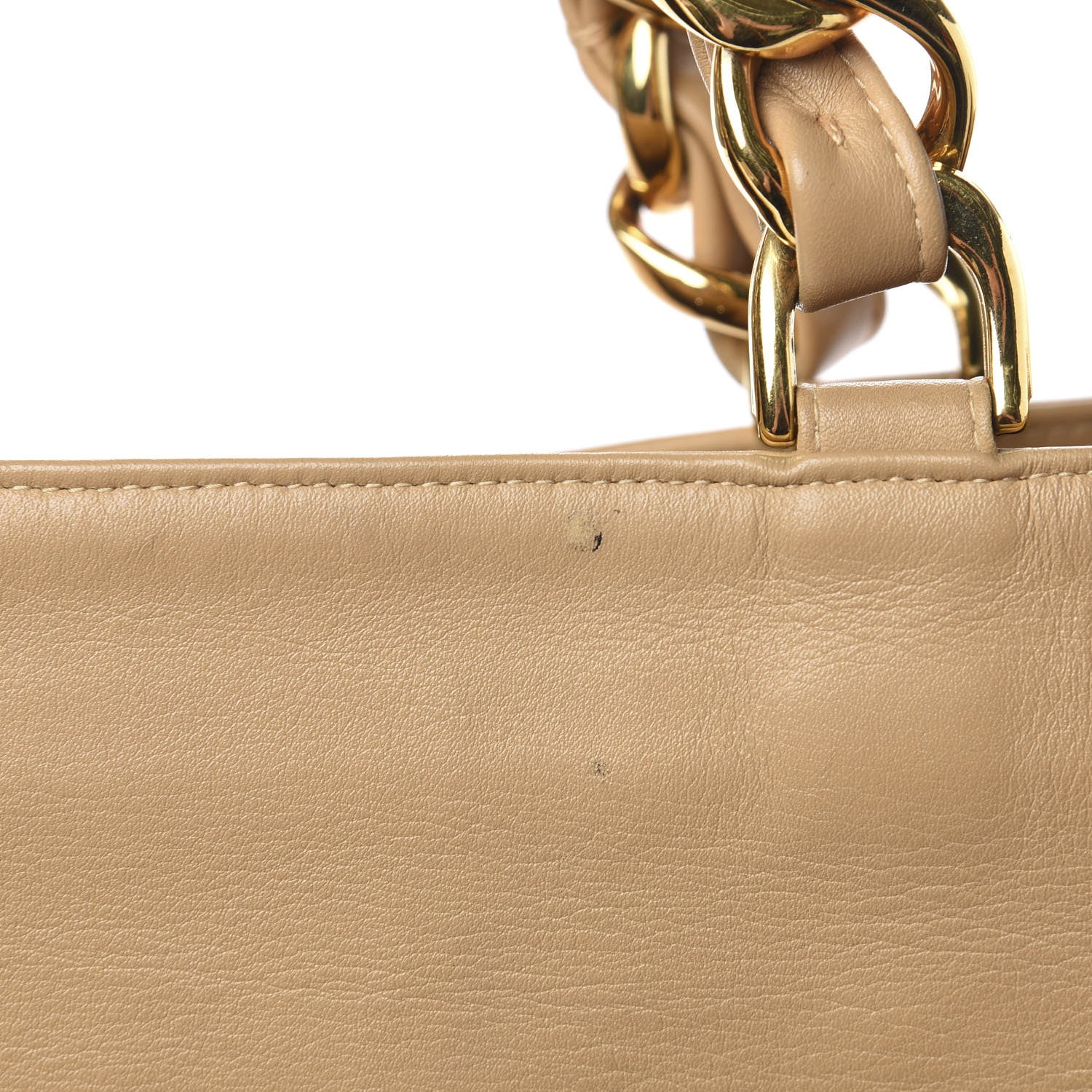 Chanel Lambskin Jumbo CC Shoulder Bag Beige 13 of 14