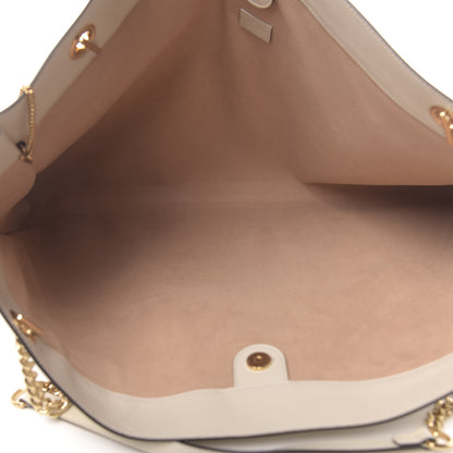 Gucci Calfskin Maxi Rajah Chain Tote White 5 of 10