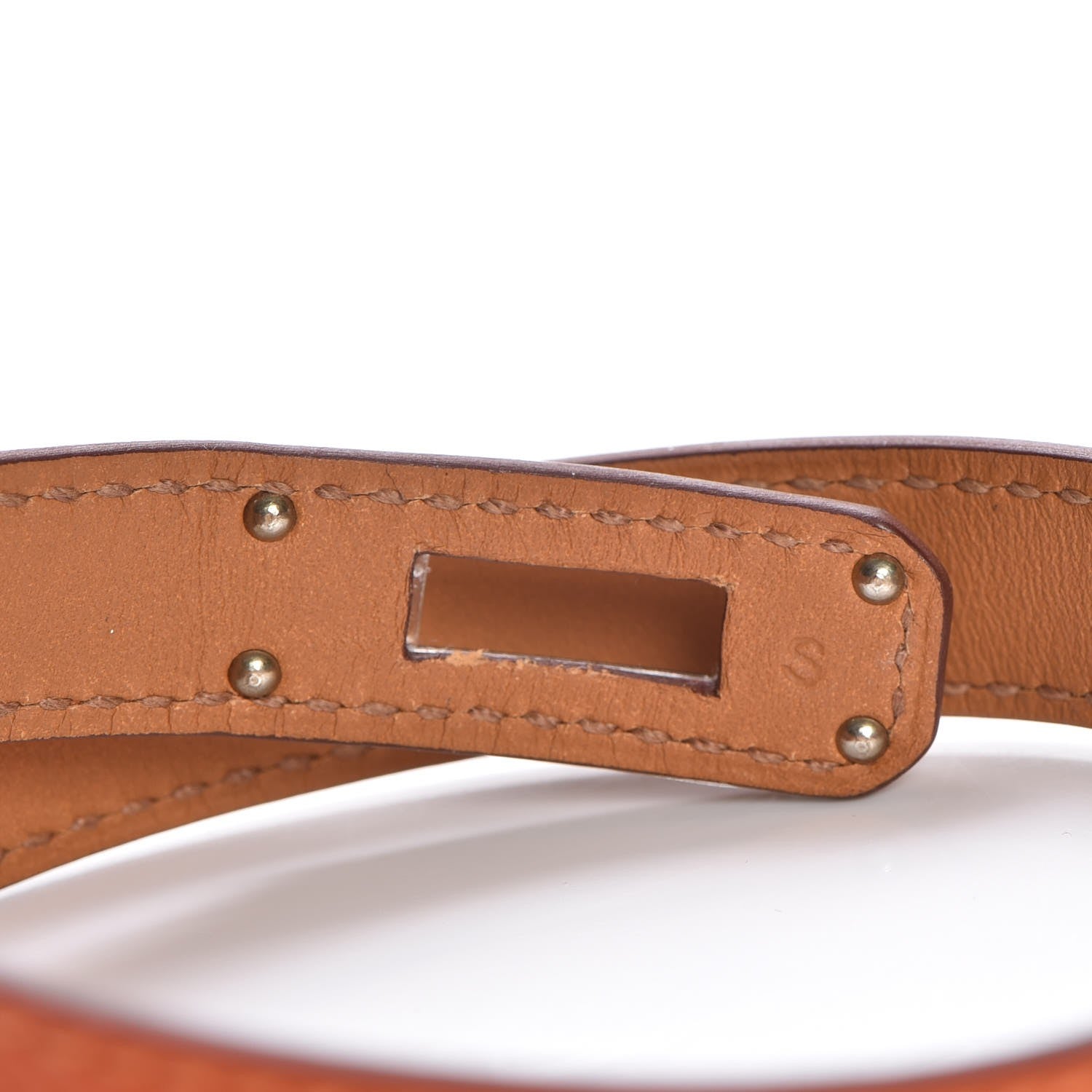 Hermes Epsom Kelly Double Tour Bracelet S Orange 6 of 6