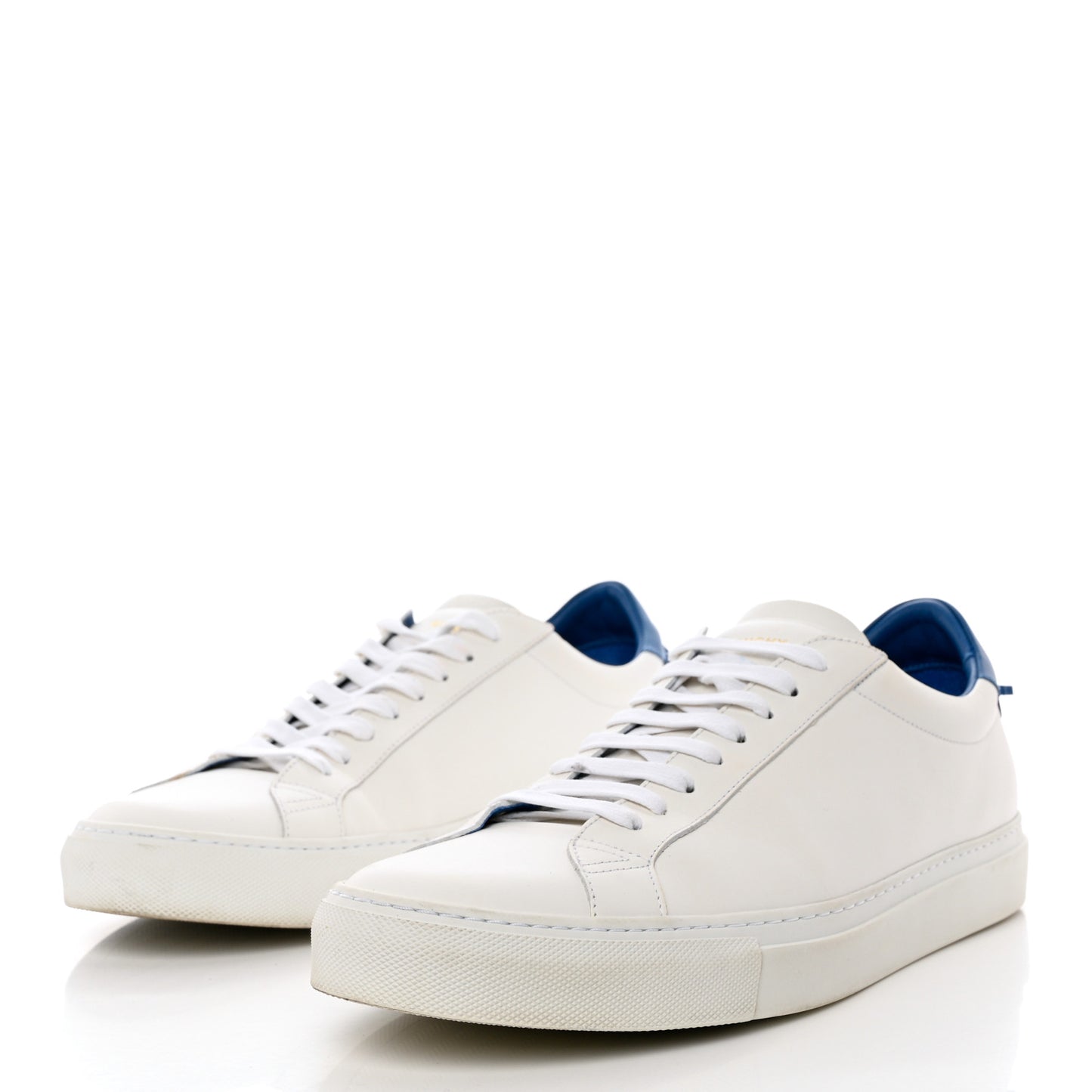Calfskin Mens Urban Street Sneakers 45 White Blue