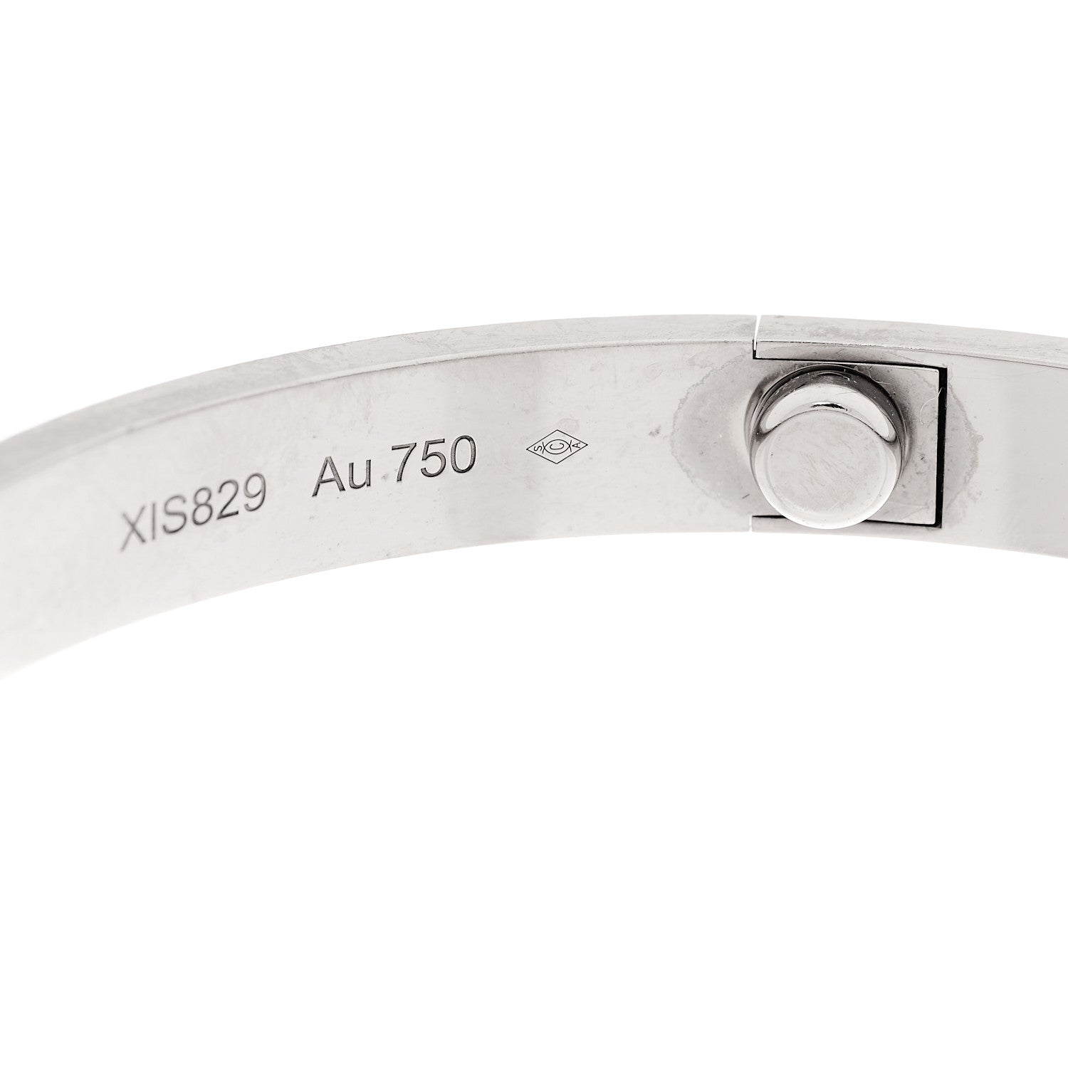 Cartier 18K White Gold Brushed Finish LOVE Bracelet 19 8 of 10