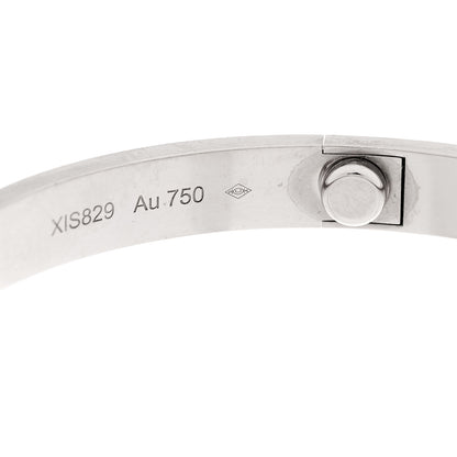 Cartier 18K White Gold Brushed Finish LOVE Bracelet 19 8 of 10