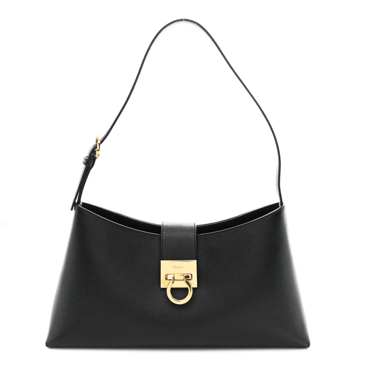 Saffiano Trifolio Shoulder Bag Black