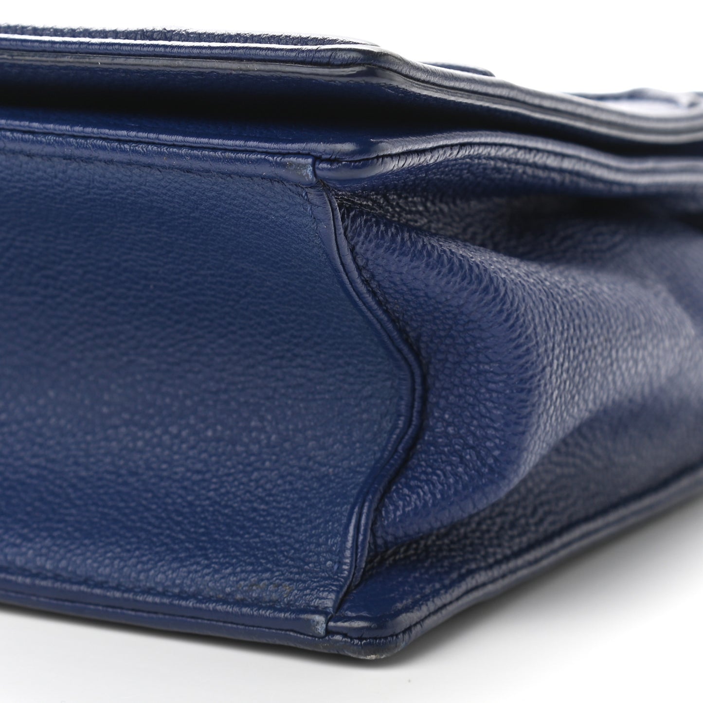 Grained Calfskin Medium Diorama Flap Bag Blue