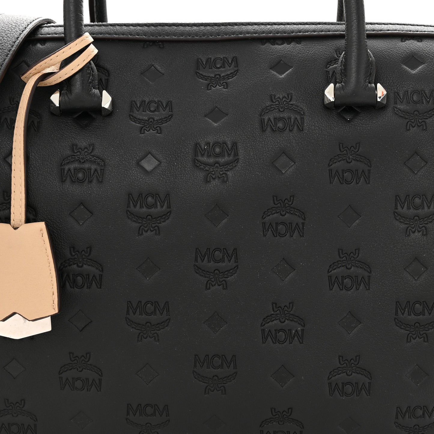 Calfskin Ottomar Monogram Essential Boston Bag Black