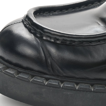 Prada Spazzolato Metal Triangle Logo 50mm Loafers 39.5 Black 10 of 11