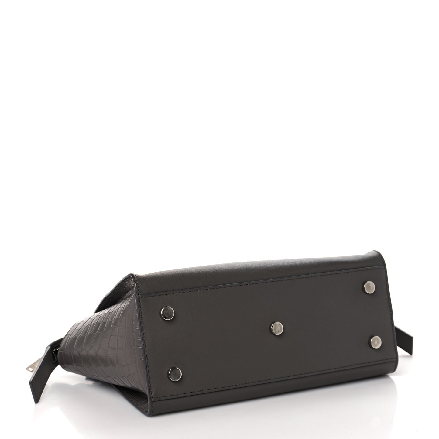 Smooth Calfskin Crocodile Embossed Baby Monogram Downtown Cabas Earth
