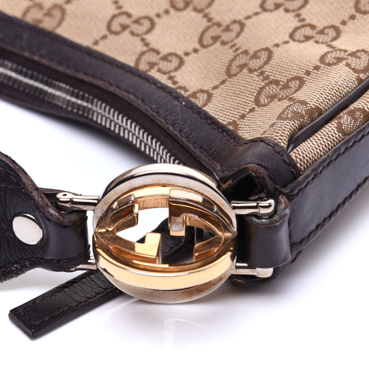 Monogram Large GG Twins Hobo Dark Brown