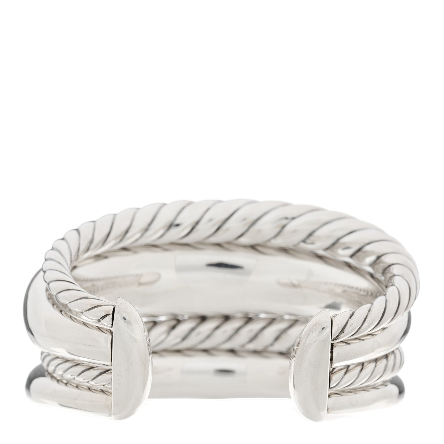 Sterling Silver Pure Form Four-Row Cuff Bracelet