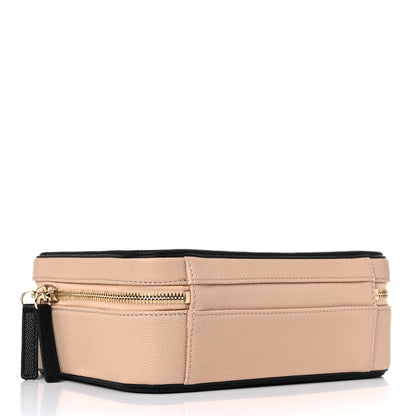 Chanel Caviar Quilted Medium CC Filigree Vanity Case Beige Black 4 of 10