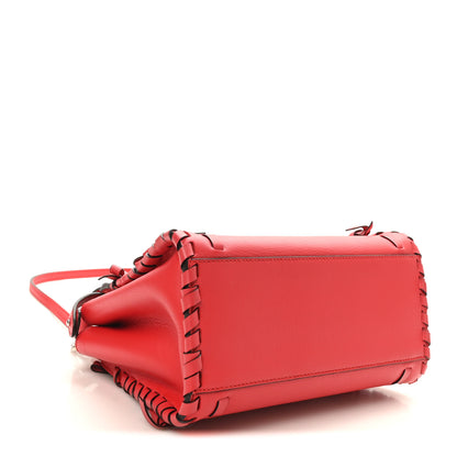 Fendi Vitello Seta Century Nappa Whipstitch Mini Peekaboo Iconic Satchel Fiamma 4 of 9