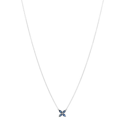 Tiffany Platinum Blue Sapphire Small Victoria Necklace 1 of 4