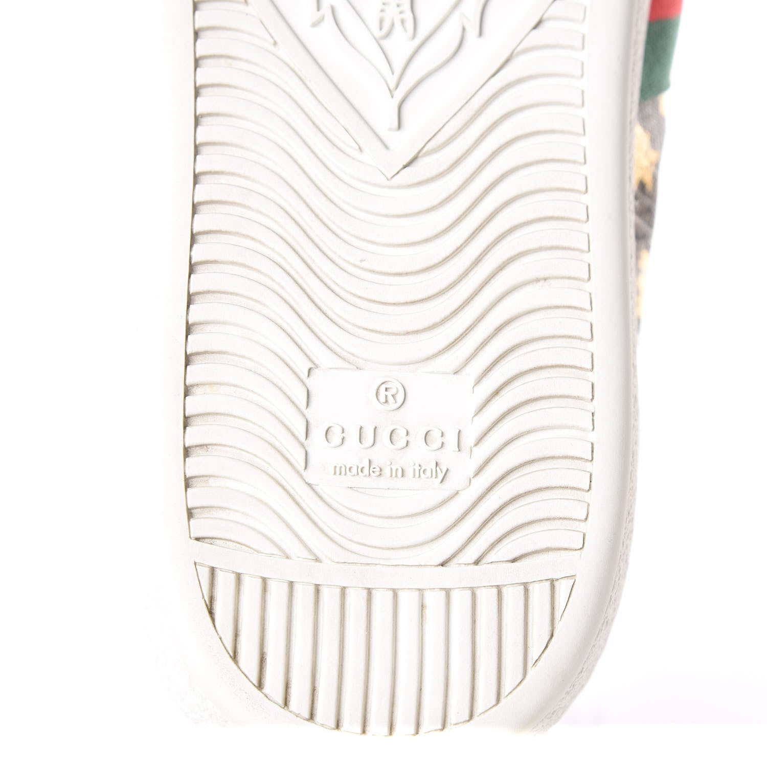 Gucci GG Supreme Monogram Bees Ayers Web Womens Ace Sneakers 40.5 Beige Oro Green Red 6 of 9