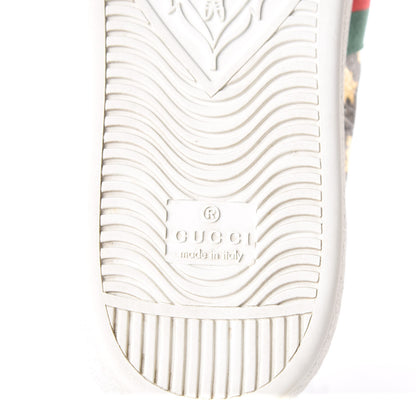 Gucci GG Supreme Monogram Bees Ayers Web Womens Ace Sneakers 40.5 Beige Oro Green Red 6 of 9